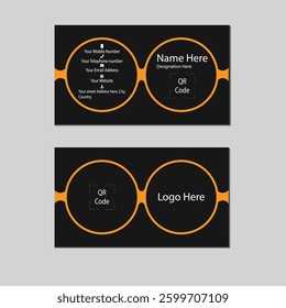 Creative business card design and name card and clean design and Double sided