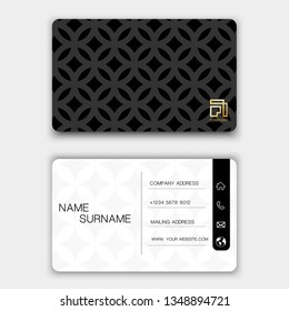 Creative business card design on the gray background. With inspiration from the abstract. Vector illustration EPS10. 