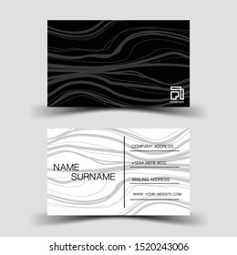 Creative business card design on the gray background. With inspiration from the abstract. Vector illustration EPS10. 