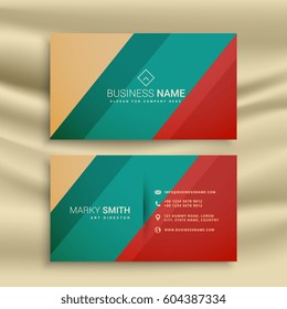 creative business card design with retro colors