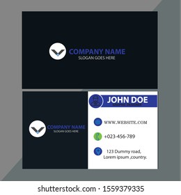 creative business card design template. it is colorful design. 