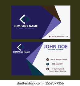 creative business card design template. it is colorful design. 