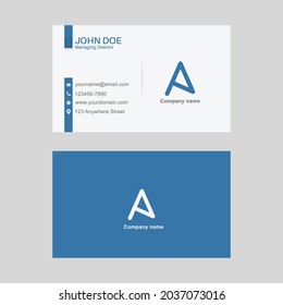 Creative Business Card Design template . vector file editable Flat design. white Color
