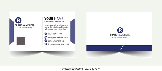 Creative business card design template with modern