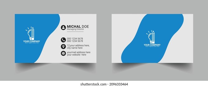 Creative business card design template, modern, minimalist and clean business card template