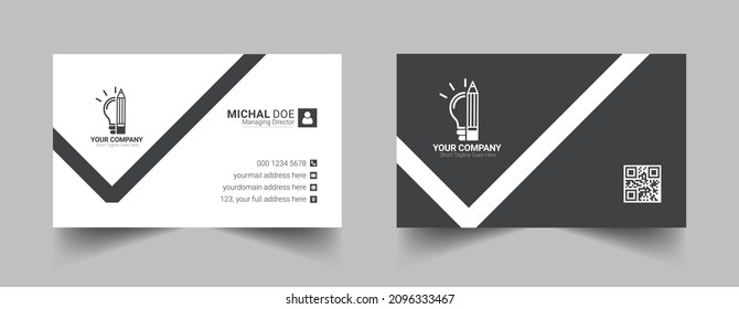 Creative business card design template, modern, minimalist and clean business card template