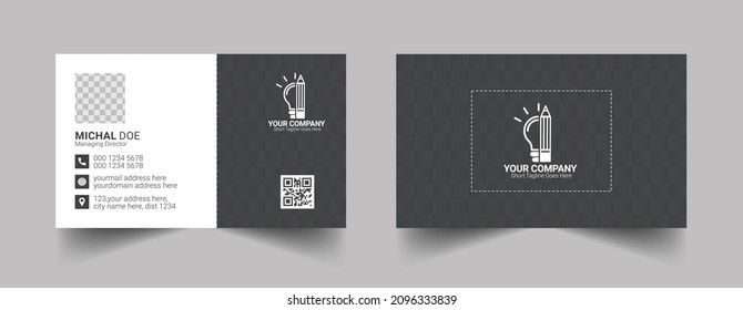 Creative business card design template, modern, minimalist and clean business card template