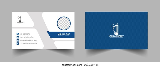 Creative business card design template, modern, minimalist and clean business card template