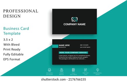 Creative Business Card Design, Card Design Template, Photos and Vector Standard Template
