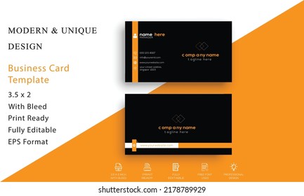 Creative Business Card Design, Card Design Template, Photos and Vector Standard Template
