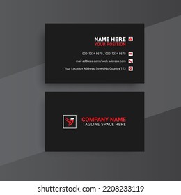 Plantilla de diseño de tarjetas de visita simple y limpia