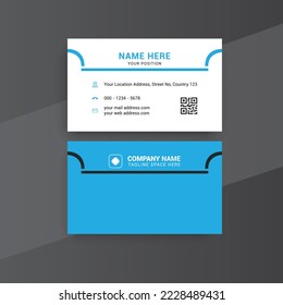 Diseño creativo de tarjetas de visita, diseño de plantillas de tarjetas, fotos y plantilla estándar de vectores

