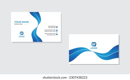 Creative business card design template .