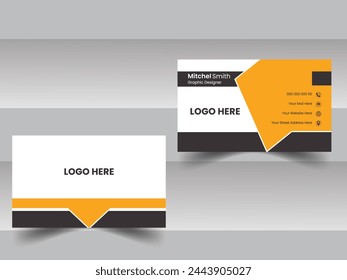 Creative Business Card Design Template with Bleed