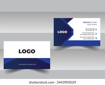 Creative Business Card Design Template with Bleed