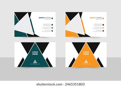 Creative Visitenkarte Design Vorlage abstraktes Design Vektorgrafik Grafik geometrische Formens