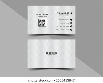 Creative business card design template, Double sided business card template.