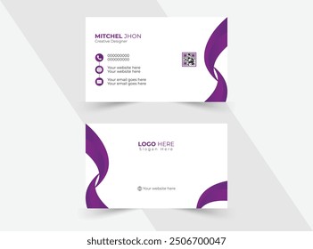 Creative Business Card Design Template, Modern Layout for Office, Design Vector