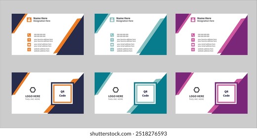 creative business card design Template Double side with professional Elegant or Vector illustration template