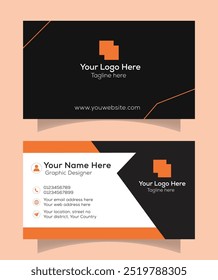 Creative business card design template .
