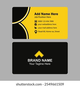 Creative business card design template illustration.