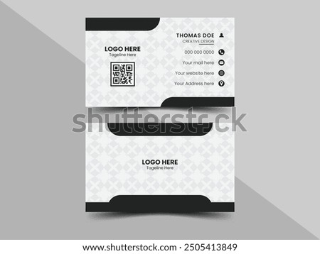 Creative business card design template, Double sided business card template.