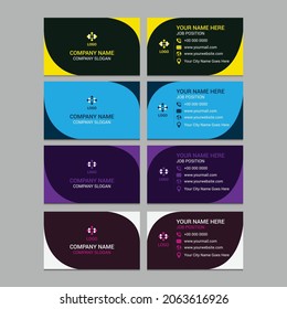 Creative Business Card Design Templet Vector, illustration.