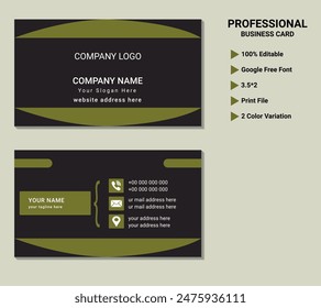 Creative Business Card design. Useful for personal and corporate section.