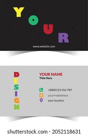 Creative Business Card Design Vector Template