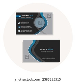 Creative Business Card Design Vector Illustration.
Flat design, Stationery Design.