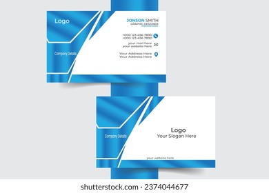 Creative Business Card Design White color Background Template.