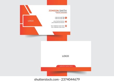 Creative Business Card Design White color Background Template.