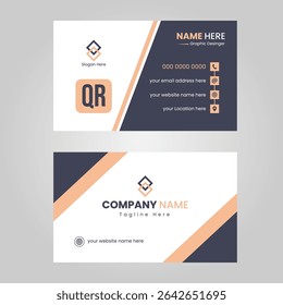 Creative Business card. Double-sided business card design. Corporate and individual corporate style business card template