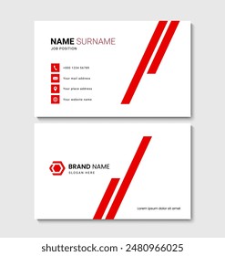 Creative business card layout design. Modern business card template. Vector illustration