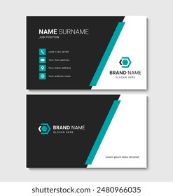 Creative business card layout design. Modern business card template. Vector illustration