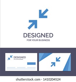 Creative Business Card and Logo template Arrows, Arrow, Zoom Vector Illustration