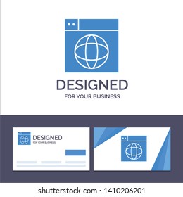 Creative Business Card and Logo template Web, Design, Internet, globe, World Vector Illustration