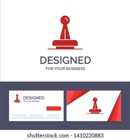 Creative Business Card and Logo template Stamp, Approval, Authority, Legal, Mark, Rubber, Seal Vector Illustration