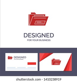 Creative Business Card and Logo template Folder, File, Zip, Rar,  Vector Illustration