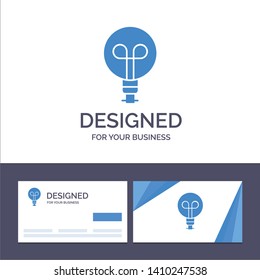 Creative Business Card and Logo template Bulb, Light, Design Vector Illustration