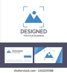 Creative Business Card and Logo template Crop, Focus, Photo, Photography Vector Illustration