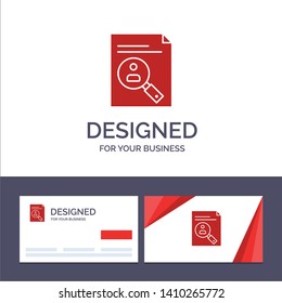 Creative Business Card and Logo template Application, Clipboard, Curriculum, Cv, Resume, Staff Vector Illustration