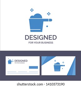 Creative Business Card and Logo template Cleaning, Detergent, Gauge, Housekeeping Vector Illustration