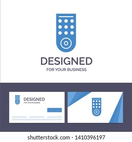 Creative Business Card and Logo template Control, Remote, TV Vector Illustration