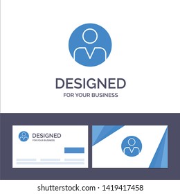 Creative Business Card and Logo template Personal, Personalization, Profile, User Vector Illustration