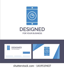 Creative Business Card and Logo template Application, Mobile, Mobile Application, Time Vector Illustration