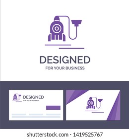 Creative Business Card and Logo template Vacuum, Machine, Hotel, Cable Vector Illustration