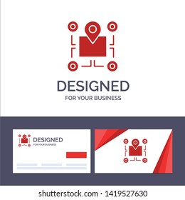 Creative Business Card and Logo template Location, Map, Chip, Area, Pointer,  Vector Illustration