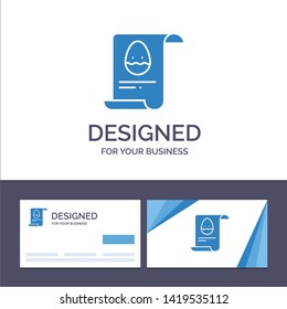 Creative Business Card and Logo template File, Data, Easter, Egg Vector Illustration