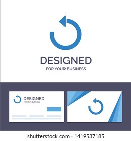 Creative Business Card and Logo template Refresh, Reload, Rotate, Repeat Vector Illustration
